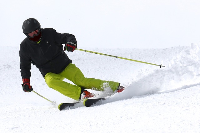 A man skiing on the snow in Utah