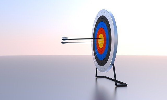 Arrows hitting the center of the target
