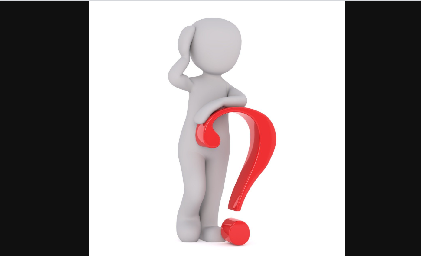 a confused man resting on a big question mark logo and asking himself what to do next after his listing expired