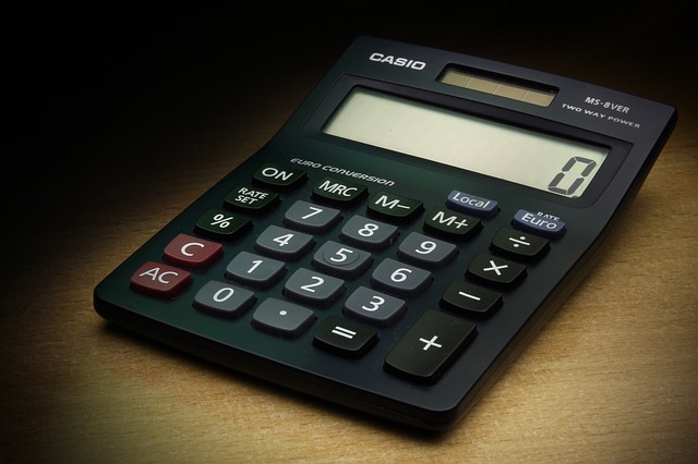 A calculator showing the calculated cost of house repairs needed before selling it to a real estate investor