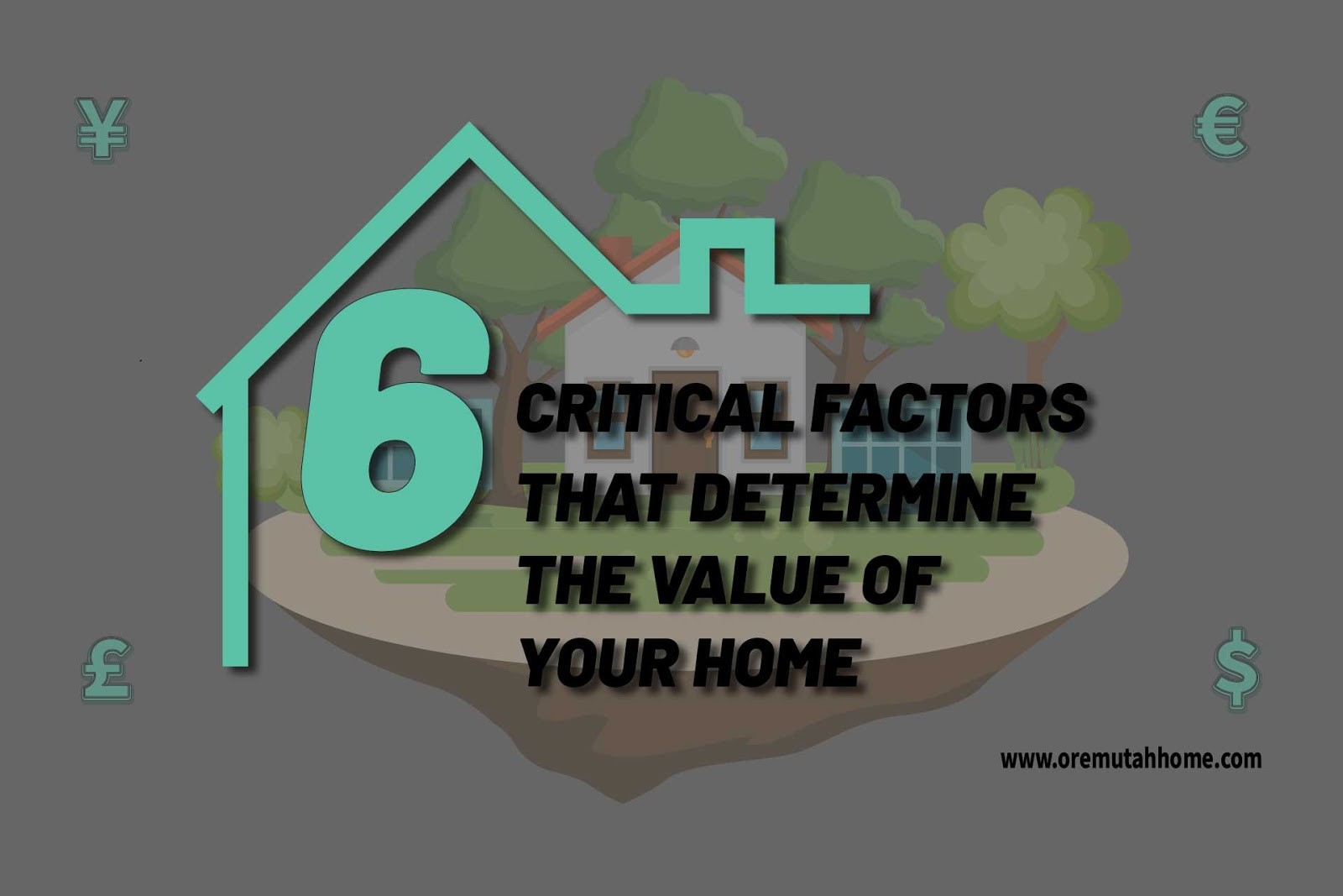 A graphic depiction of 6 critical factors that determine the value of your home