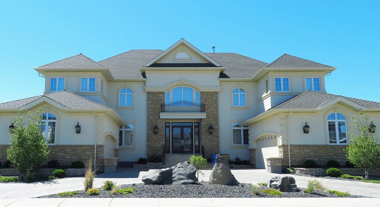 Aerial photo of front of beautiful home in Utah